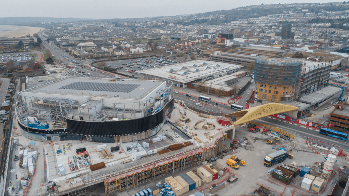 Drone footage of Copr Bay Construction, May 2021